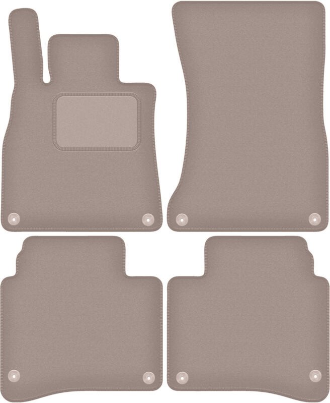 Beige Veloursmatten für: Mercedes S W222 Limousine lang (2013-)