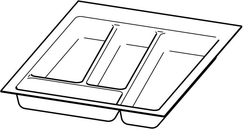Hettich - Möbel-Besteckeinsatz, OrgaTray 740, 9302734, L450mm, KB350mm, weiss