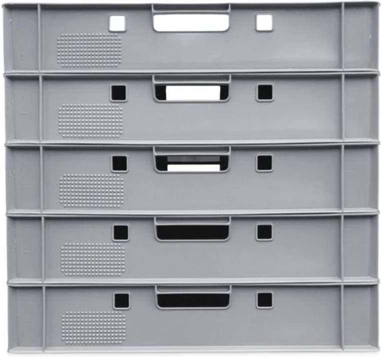 5x Eurofleischkiste grau E1 - auch in anderen Bereichen nutzbar - Buri