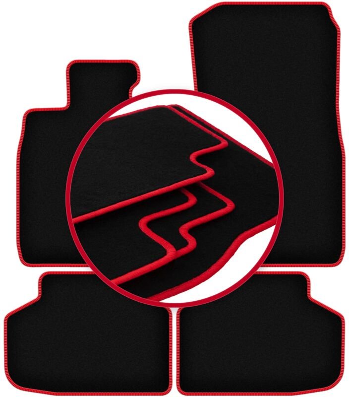 CARLUX-RED Auto-Fußmatten für: BMW 7 F01 xDrive (2008-2015)