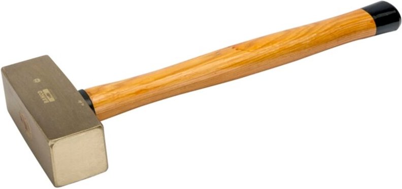 Fäustel mit Aluminiumbronze-Kopf und Holzgriff, funkenfrei, 2,5 kg - Bahco