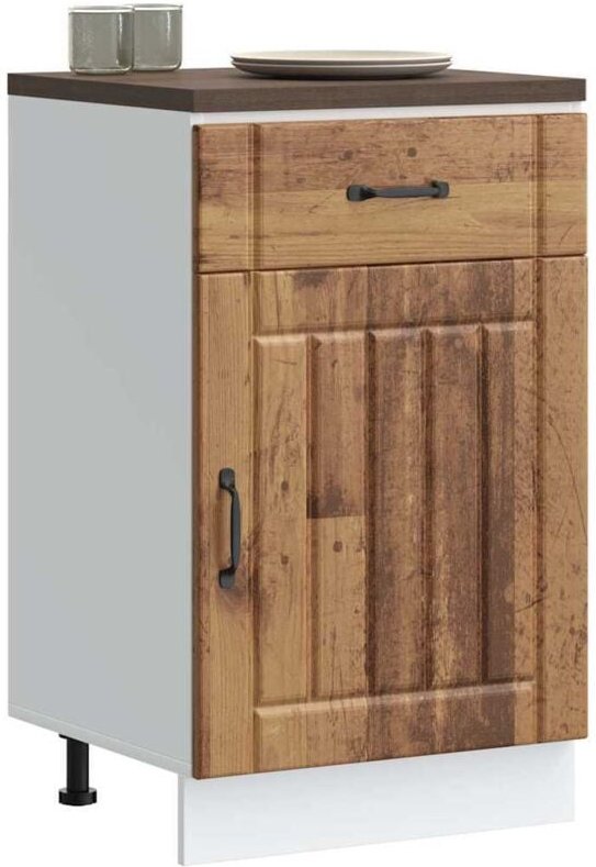 Küchen-Unterschrank Lucca Altholz-Optik Holzwerkstoff - Vidaxl