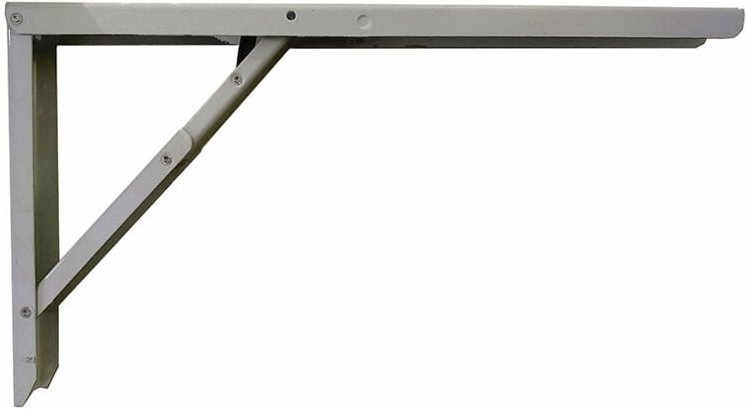 Abat-Tisch, klappbar, Stahl, quadratisch, silberfarben, 30 x 52 cm