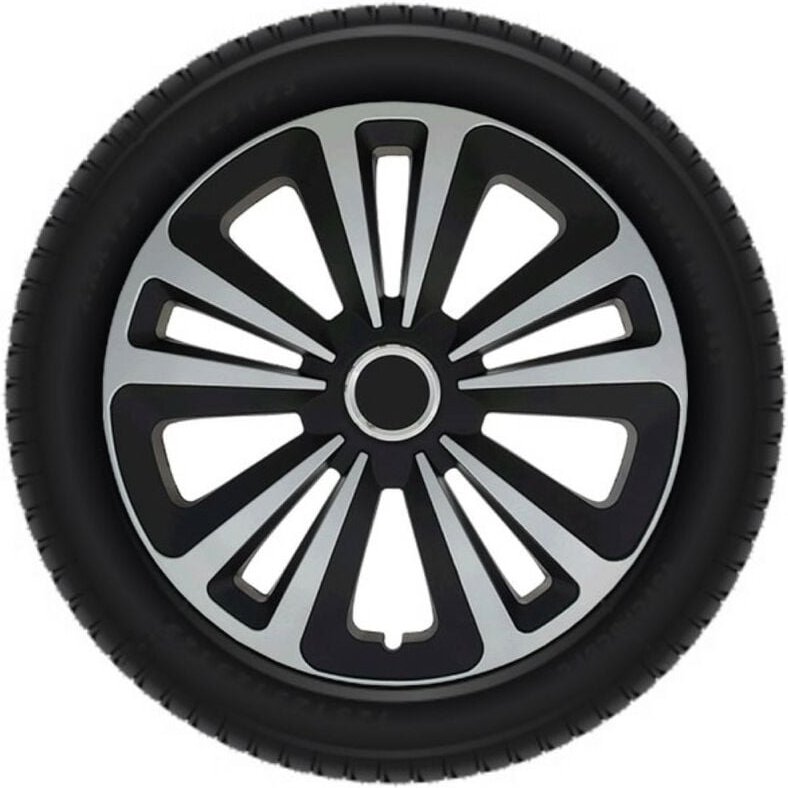 Radkappen-Satz - 13 Zoll - Terra Mix - Silber-Schwarz