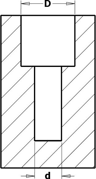 515.614.11 Hm-Senker Mit Zylinderschaft 90° Z2+2 S=10x25 D=6/14 Re