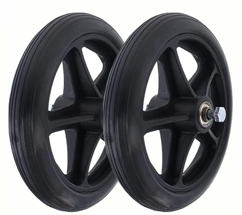 Rollstuhl-Vorderräder, 20 cm, Vorderrad, rutschfeste PVC-Vorderradrolle, solides Vorderrad, 2er-Set (20 cm (8 Zoll))