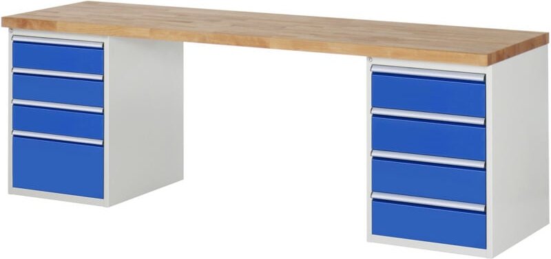 Rau Werkbank Modell 7820, B 2500 x T 700 x H 840mm