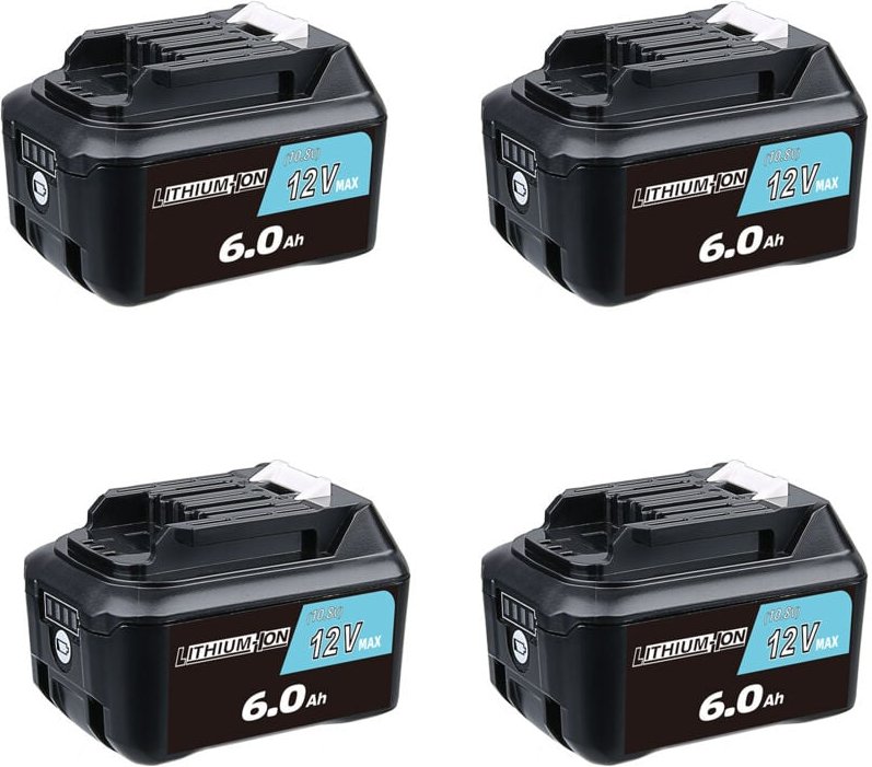 Thumbnail - Pdstation - 4×12 v 6,0 Ah Ersatzbatterie für Makita BL1021B BL1041B BL1020B BL1040B