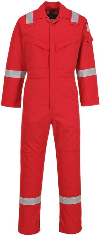 Flammenbeständige und antistatische Overall 350g Rot L - DE(46-48) - UK(36-38)