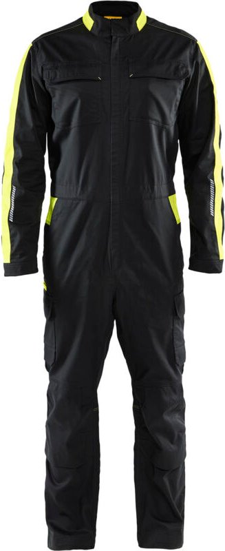 Industrie-Stretch-Arbeitsanzug 2D 6144 - Schwarz/Gelb 42