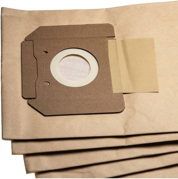 5x Staubsaugerbeutel kompatibel mit Kärcher nt 611 Eco tea Staubsauger - Papier, 40cm x 20cm, braun - Vhbw