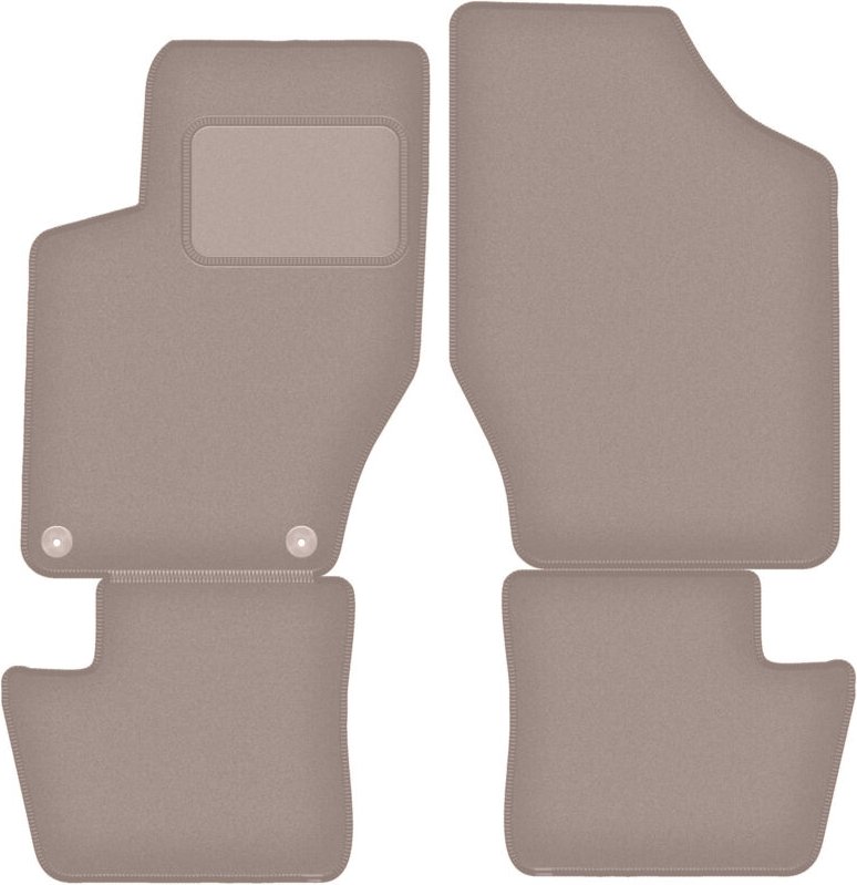 Beige Veloursmatten für: Citroen DS4 Fließheck (2011-2015)