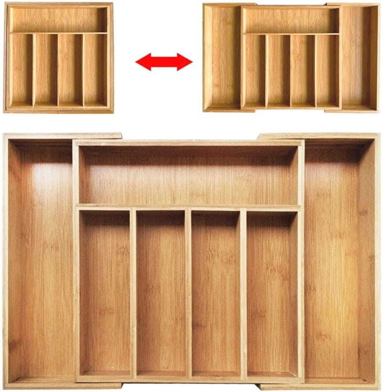 Organizer-Einsatz für Besteckschublade, ausziehbar 52/31x31x5cm KRISBERG KS-2546