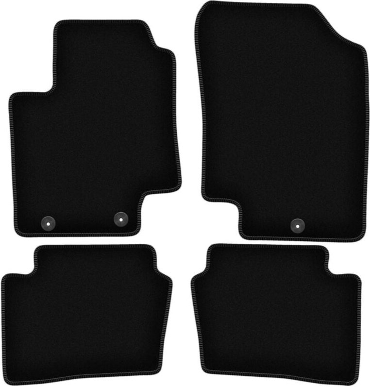 BASIC schwarze Veloursmatten für: Kia Rio II DE Fließheck (2005-2011)