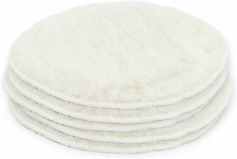 5x 150mm Polier Wollpads mit Klett Weiss MS-16084 - Bituxx