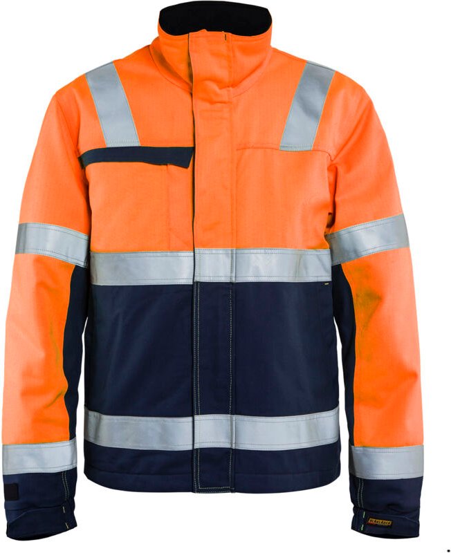 Multinorm-Arbeitsjacke Winter inhärent 4069 - Neonorange/Navy XS