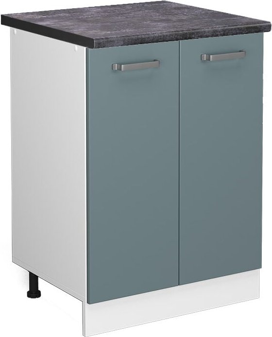 Vicco - Küchenunterschrank R-Line, Blau-Grau, 60 cm , ap Anthrazit