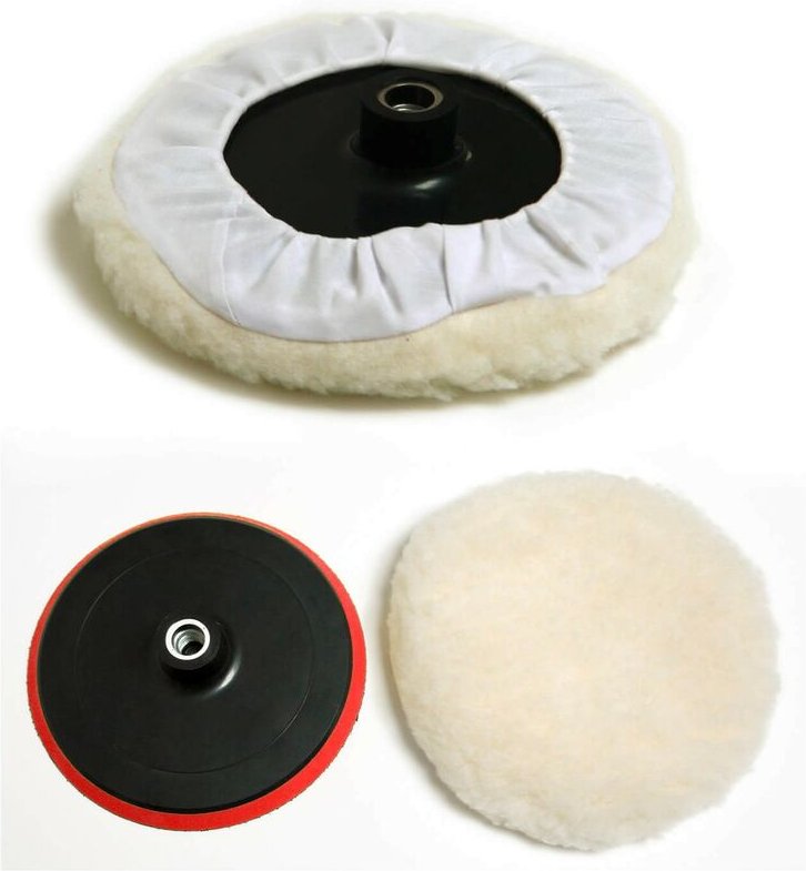 Dema - Profi Polierteller 180 mm + Polierhaube für Poliermaschine Set