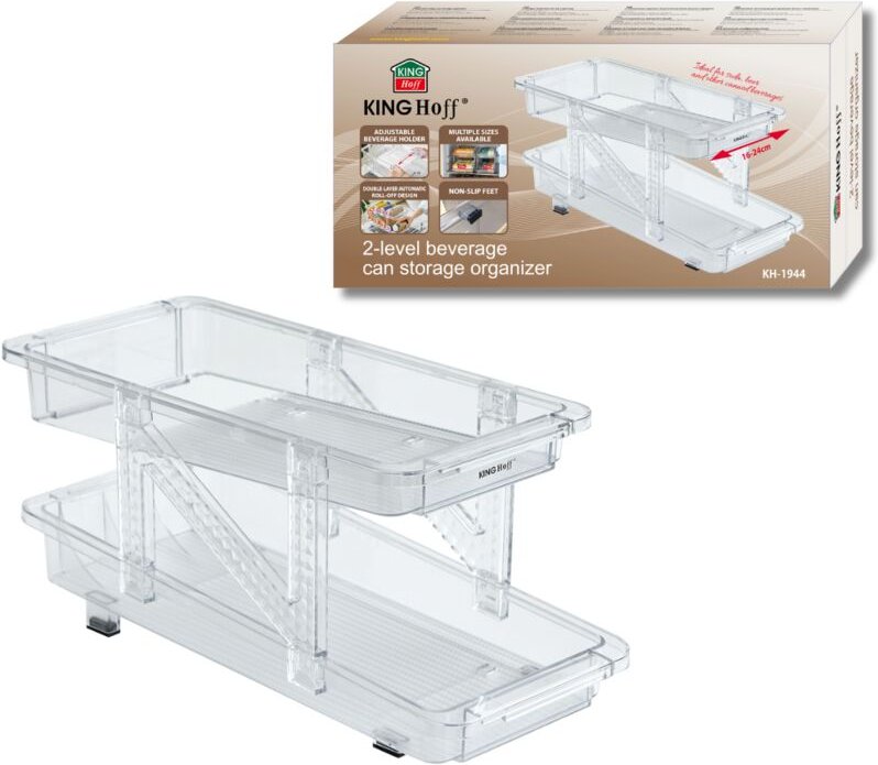 Thumbnail - KINGHOFF KH-1944 Dosenaufbewahrungs-Organizer mit 2 Ebenen für Dosen