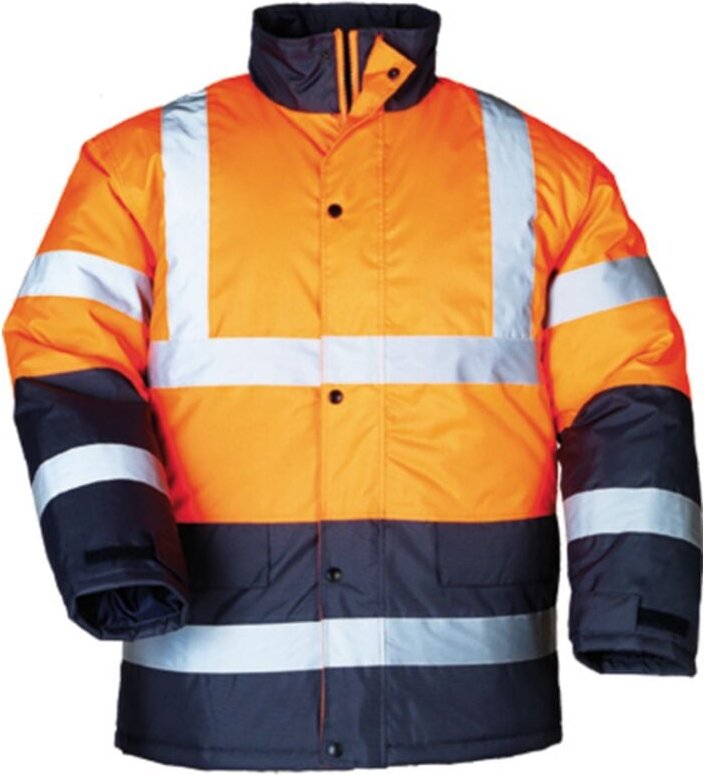 Hochsichtbarer Winter-Arbeitsparka ROADWAY - Neonorange S - 40/42