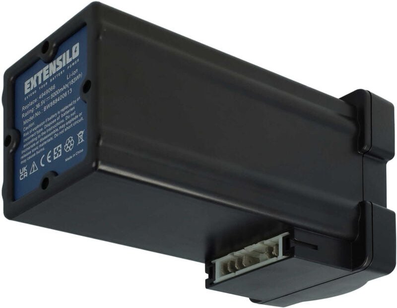 Extensilo - Akku kompatibel mit Wolf Garten Power 37, 40, 34 Rasenmäher (5000mAh 36,5V Li-Ion)