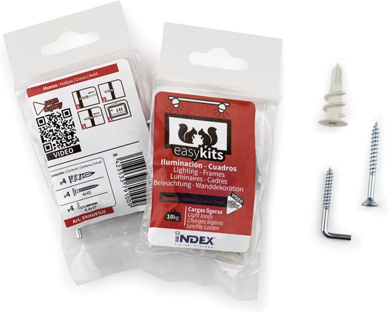 Box mit 12 - Befestigungskit für Leuchten - Hohlrahmen