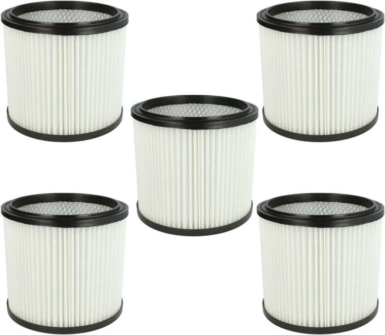 5x Faltenfilter Ersatz für Einhell 2351110 für Staubsauger - Filter, Patronenfilter, weiß - Vhbw