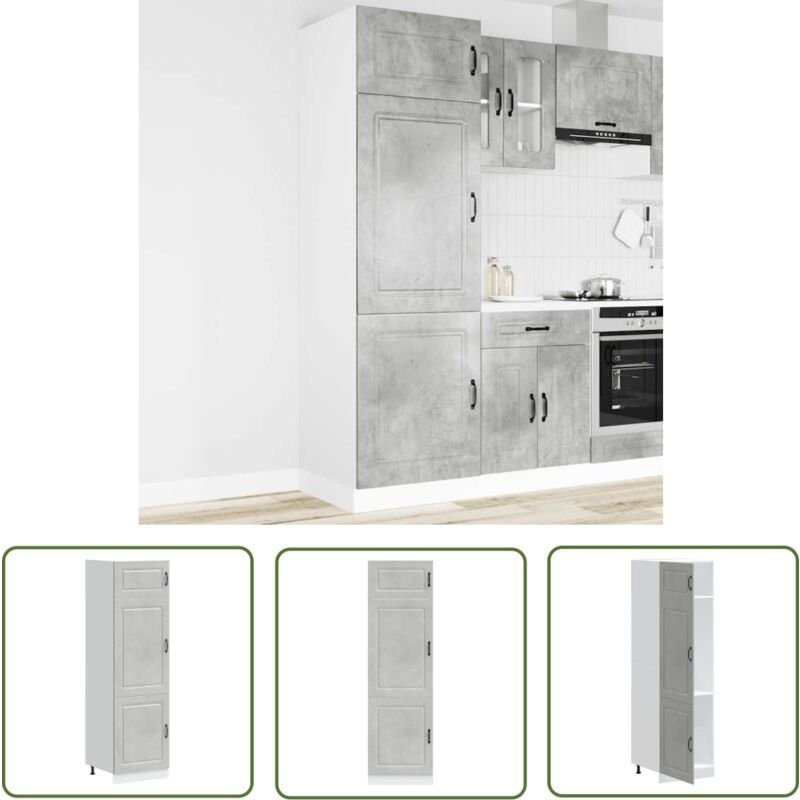 The Living Store - vidaXL Küchenschrank Kalmar Betongrau Holzwerkstoff