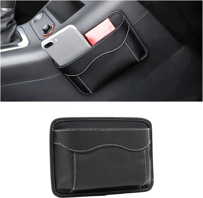 Thumbnail - Seitlicher Organizer für Autositze, Mini-Organizer aus Leder, seitliche Aufbewahrungstasche fürs Auto, zum Ordnen von Do...