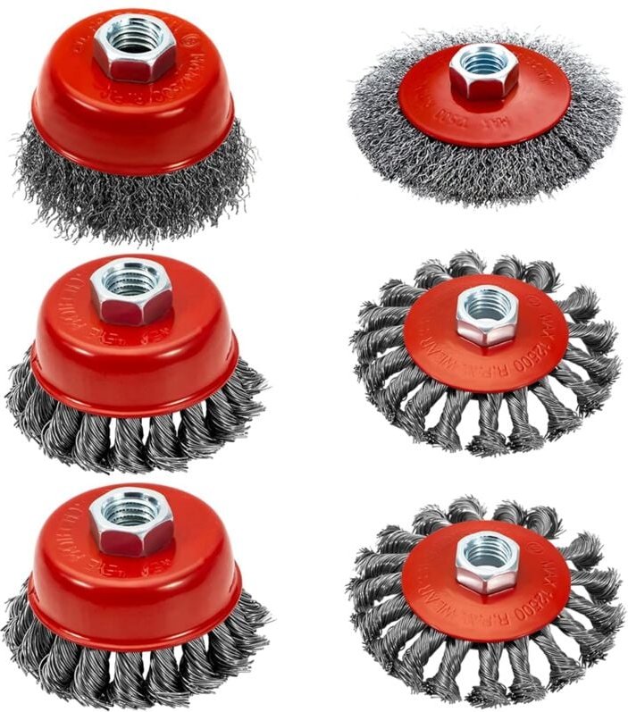 4-Zoll-Winkelschleifer-Drahtrad, 3-Zoll-Grobdrahträder, 3-Zoll-Topfbürste aus grob gewelltem Draht, Winkelschleifer mit ...