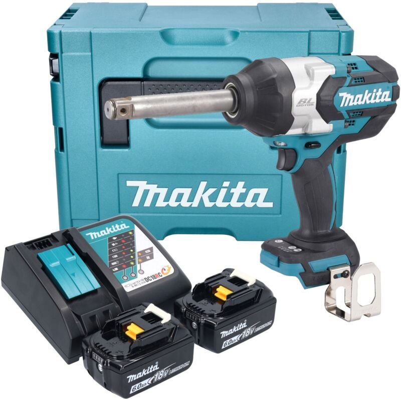 Dtw 1005 rgj Akku Schlagschrauber 18 v 1360 Nm 3/4' Brushless + 2x Akku 6,0 Ah + Ladegerät + Makpac - Makita