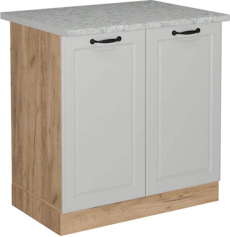 Thumbnail - Vicco - Küchenunterschrank R-Line, Weiß Landhaus, 80 cm ap Marmor