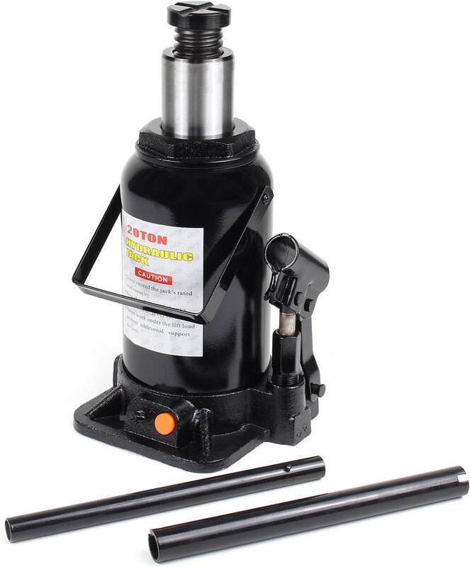 Hydraulischer 20t Flaschen-Wagenheber, Stempelwagenheber mit Slow down Funktion, Autoheber 244-449 mm - Wiltec