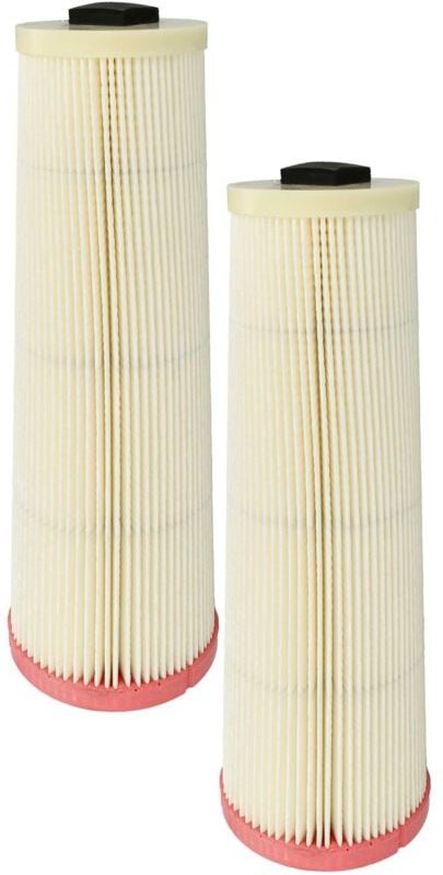 2x Staubsaugerfilter Ersatz für Dustcontrol 42027 für Staubsauger - HEPA-Filter Orange Weiß - Vhbw