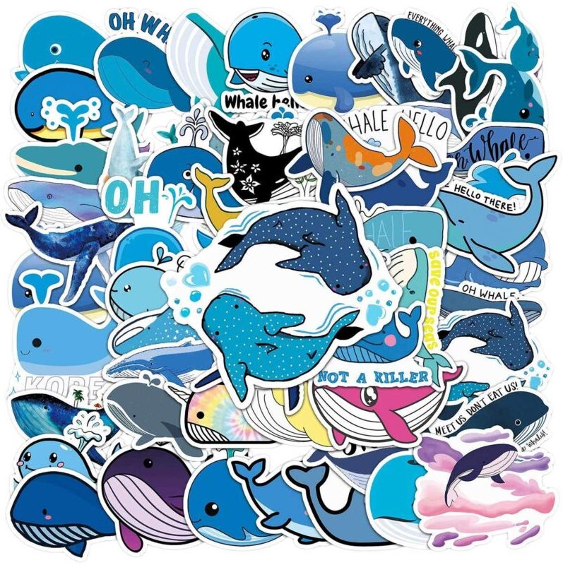 Packung aufkleber - wale