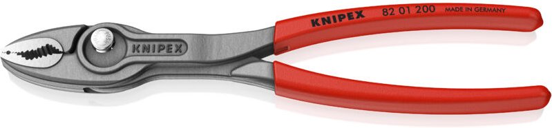 KNIPEX 82 01 200 SB TwinGrip® Front- und Seitengreifzange mit rutschhemmendem Kunststoff überzogen grau atramentiert 200...