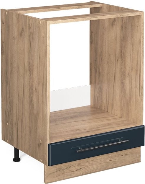Herdumbauschrank Fame-Line, Dunkelblau Hochglanz, 60 cm ohne Arbeitsplatte Vicco