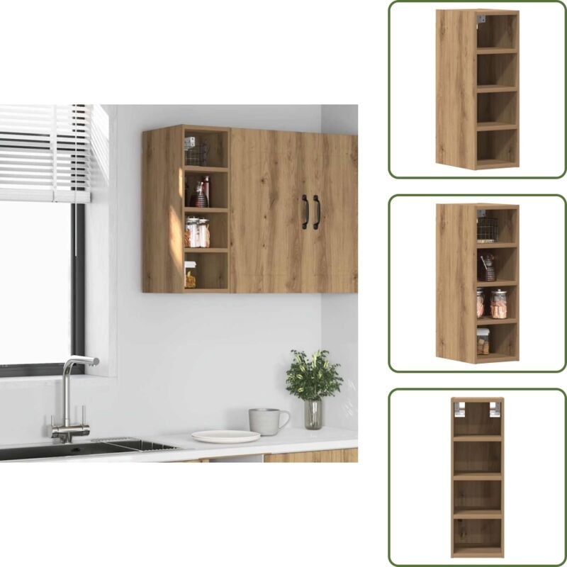 The Living Store - vidaXL Hängeschrank Artisan-Eiche 20x29,5x60 cm Holzwerkstoff