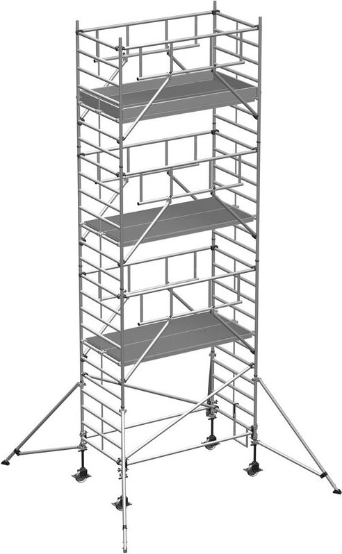 Zarges Fahrgerüst MultiTower S-PLUS 2T mit Auslegern, doppelte Plattformbreite 2,50m Plattformlänge 8,40m AH