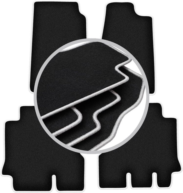 CARLUX-SILVER Autofußmatten für: Jeep Wrangler III JK Offroad (2006-2017)