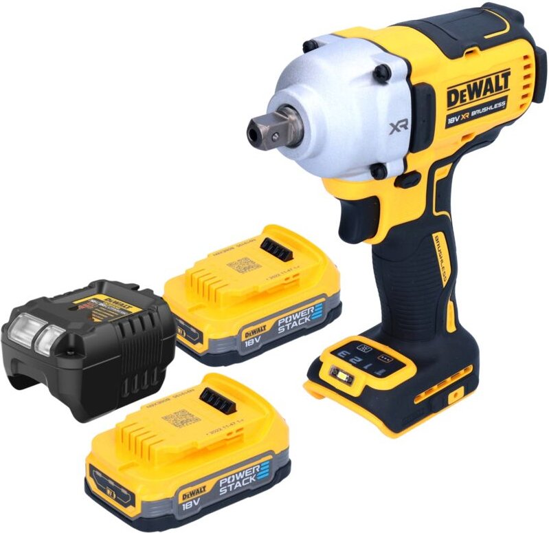 Thumbnail - DeWalt DCF 892 E2 Akku Schlagschrauber 18 V 812 Nm 1/2" Brushless + 2x Powerstack Akku 1,7 Ah + Ladegerät