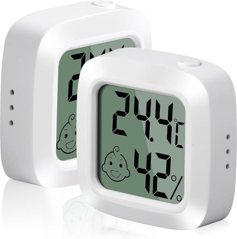 Stück Digital Hygrometer, Digitales Thermometer und Hygrometer, Elektrisches Hygrometer mit Komfortanzeige und Montagemo...
