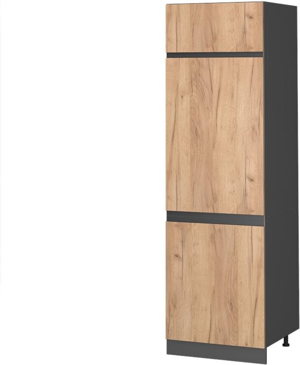 Vicco - Kühlumbauschrank R-Line, Goldkraft Eiche, 60 cm J-Shape