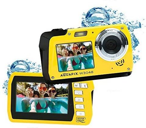 Easypix - W3048 Edge Gelb - Unterwasserkamera, 48MP Dual Display