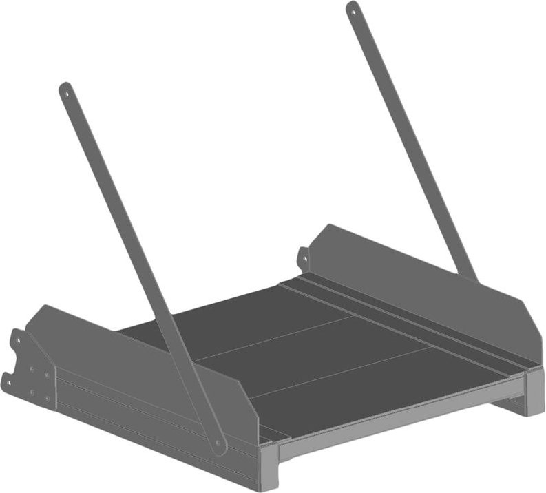 Zarges Optionsmodul Plattform Aluminium, gerieft 600mm