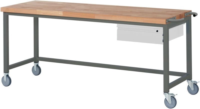 Fahrbare Werkbank Premium mit 1 Schublade BxTxH 2000x700x880 mm - Stier