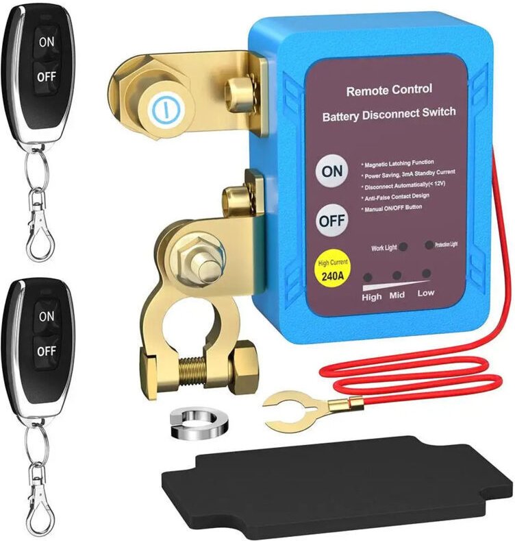Alovez - 12-V-Batteriestromkreisschalter, 240-A-Batterieschalter, Autobatterieschalter, automatischer Stoppschalter für ...