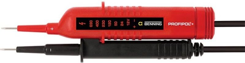 Benning - profipol+ Zweipoliger Spannungsprüfer cat iii 600 v, cat ii 690 v led