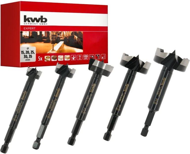 KWB - Forstnerbohrer-Set, 706400, 5-teilig