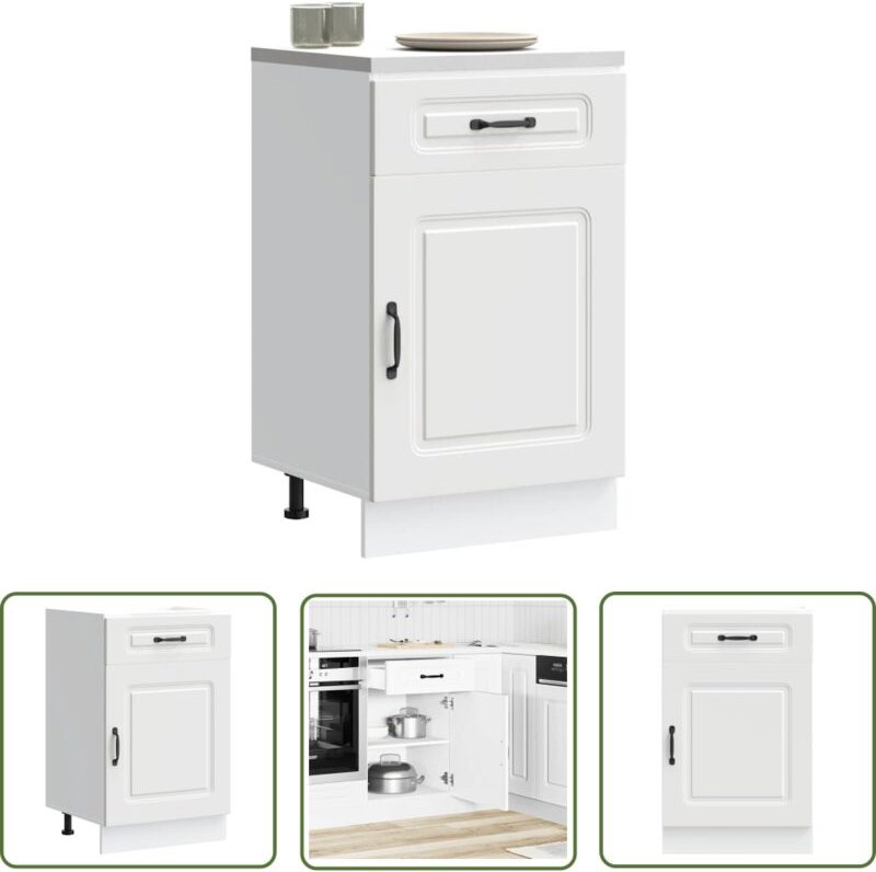 The Living Store - vidaXL Küchenunterschrank Kalmar Weiß Holzwerkstoff